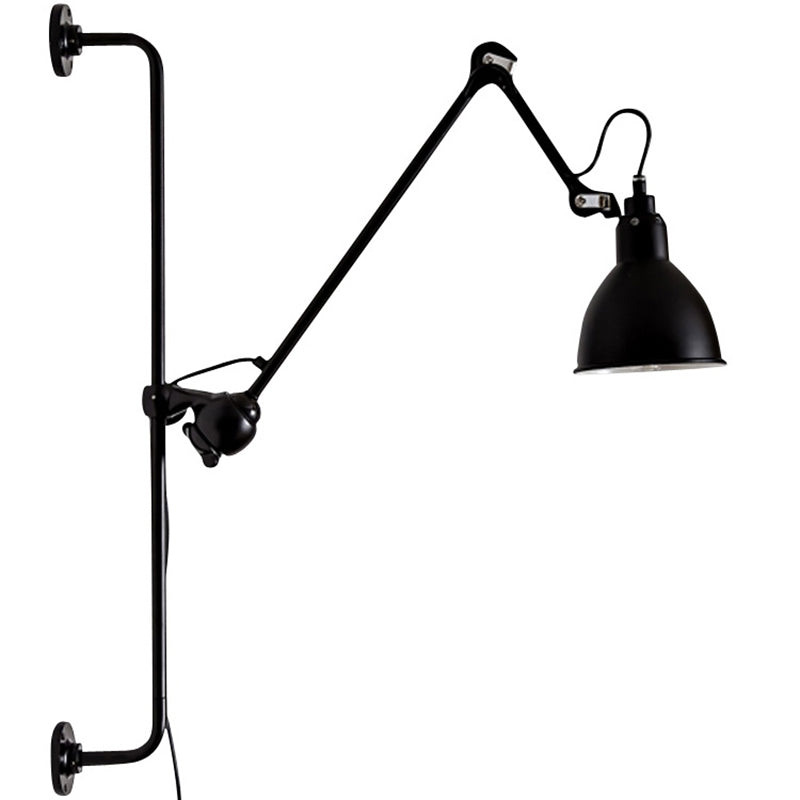 Modern Metal Wall Sconce Linear Shape Reading Wall Light with Aluminum Shade for Bedroom