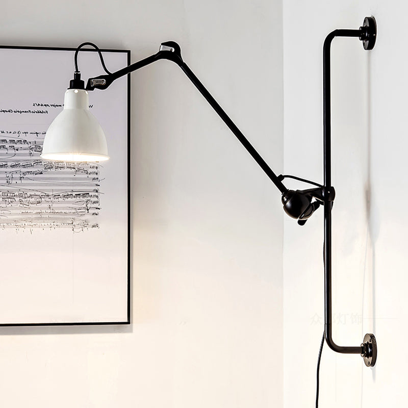 Modern Metal Wall Sconce Linear Shape Reading Wall Light with Aluminum Shade for Bedroom