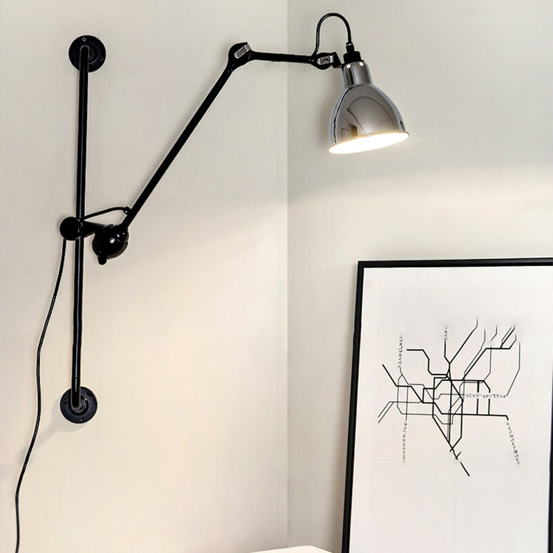 Modern Metal Wall Sconce Linear Shape Reading Wall Light with Aluminum Shade for Bedroom