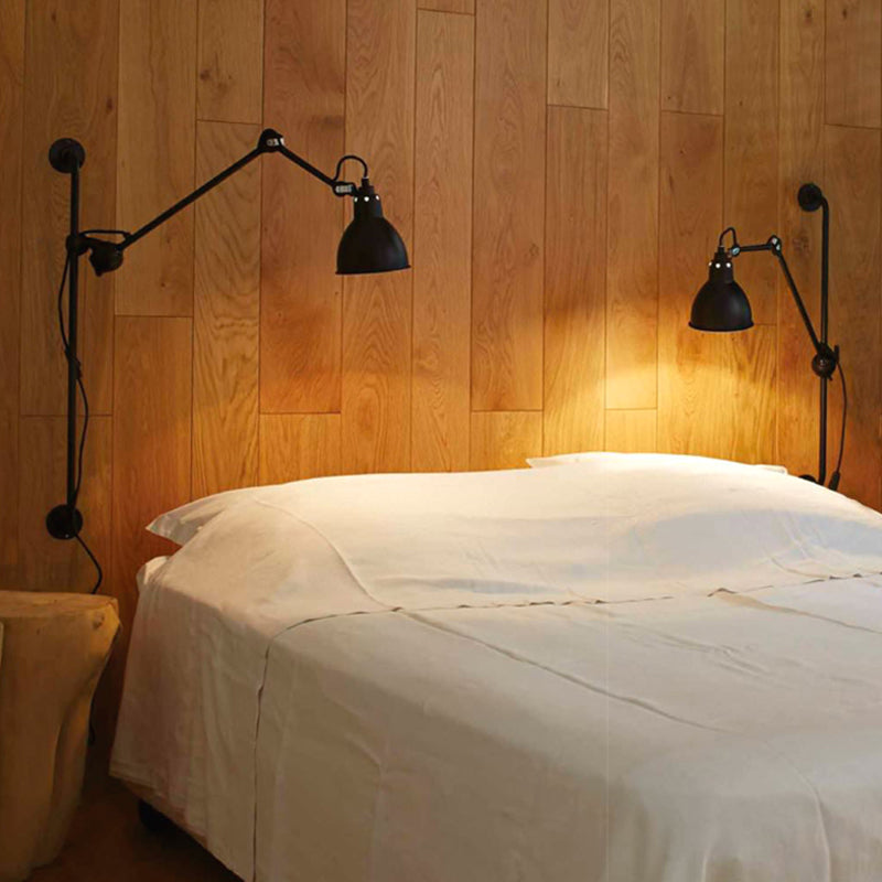 Modern Metal Wall Sconce Linear Shape Reading Wall Light with Aluminum Shade for Bedroom