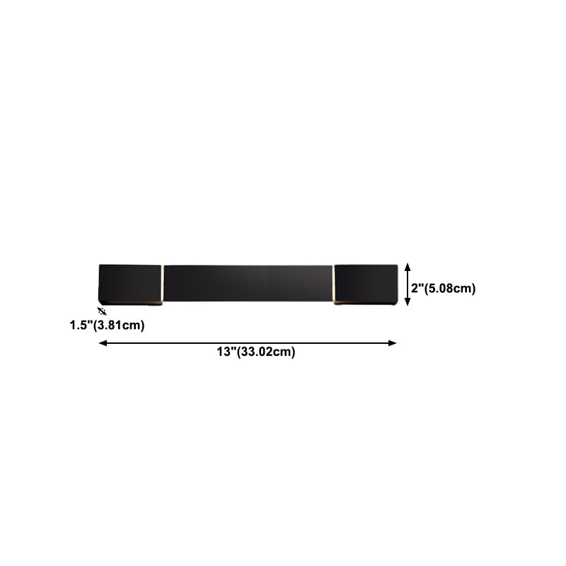 Metal Linear Shape Wall Light Modern 1 Light Wall Mounted Light in Black