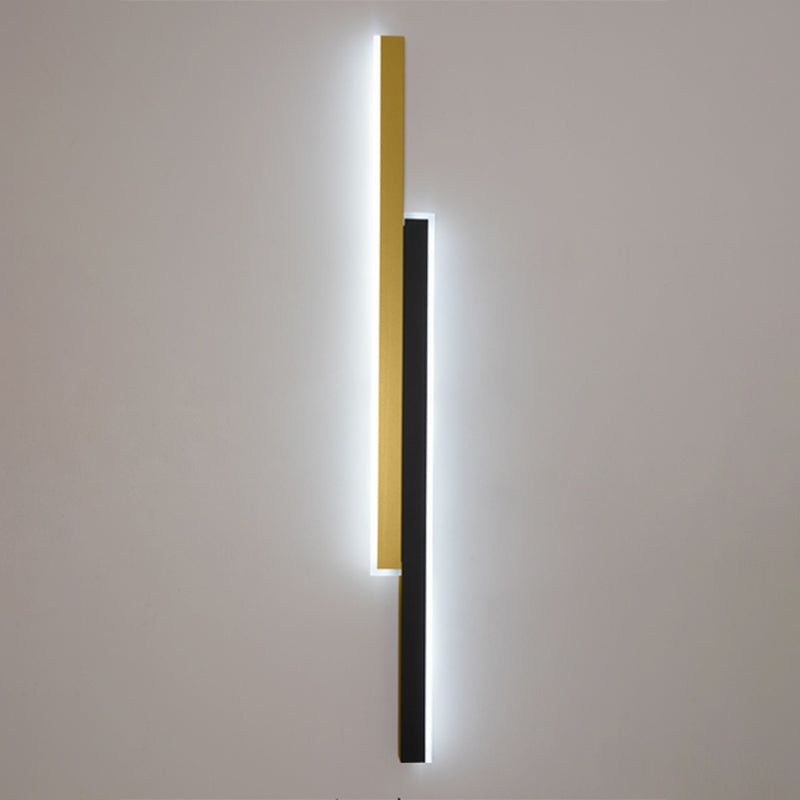 Linear Shape Metal Wall Light Modern Style 2 Lights Wall Mounted Light