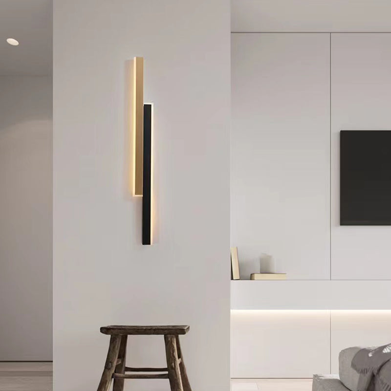 Linear Shape Metal Wall Light Modern Style 2 Lights Wall Mounted Light