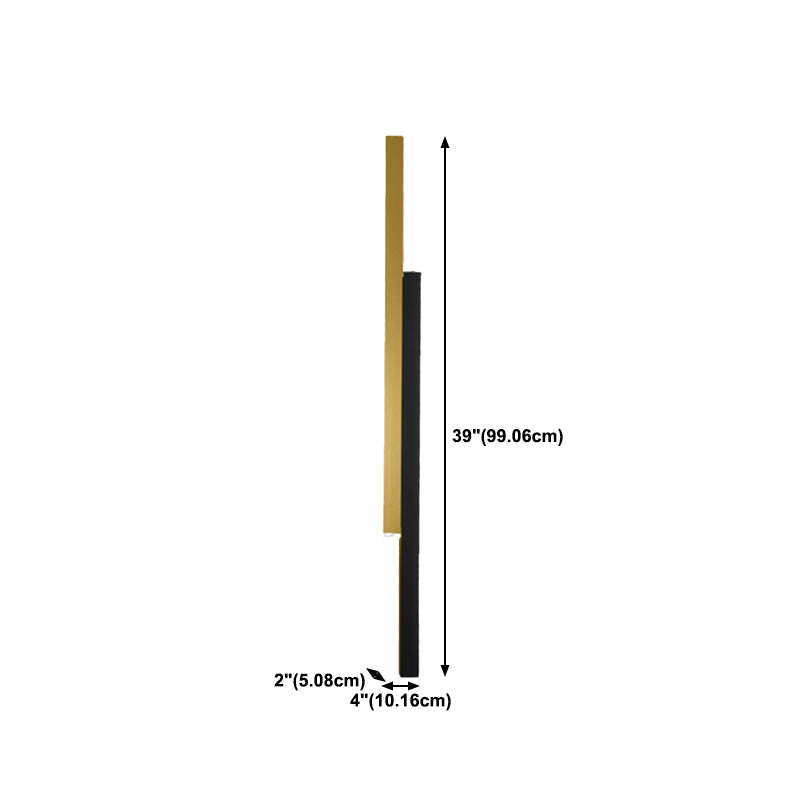 Linear Shape Metal Wall Light Modern Style 2 Lights Wall Mounted Light