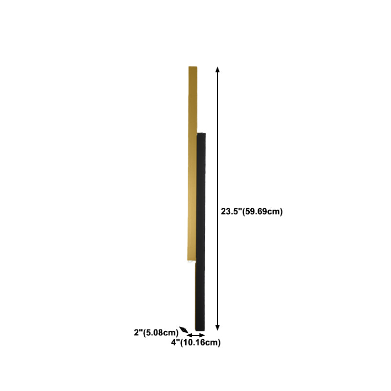 Linear Shape Metal Wall Light Modern Style 2 Lights Wall Mounted Light
