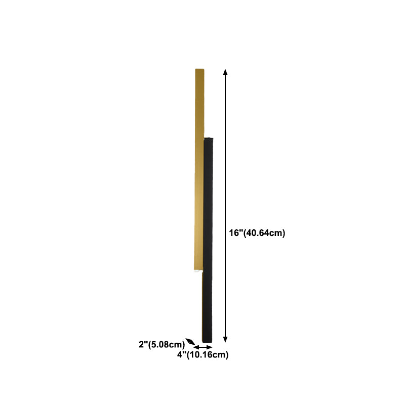 Linear Shape Metal Wall Light Modern Style 2 Lights Wall Mounted Light