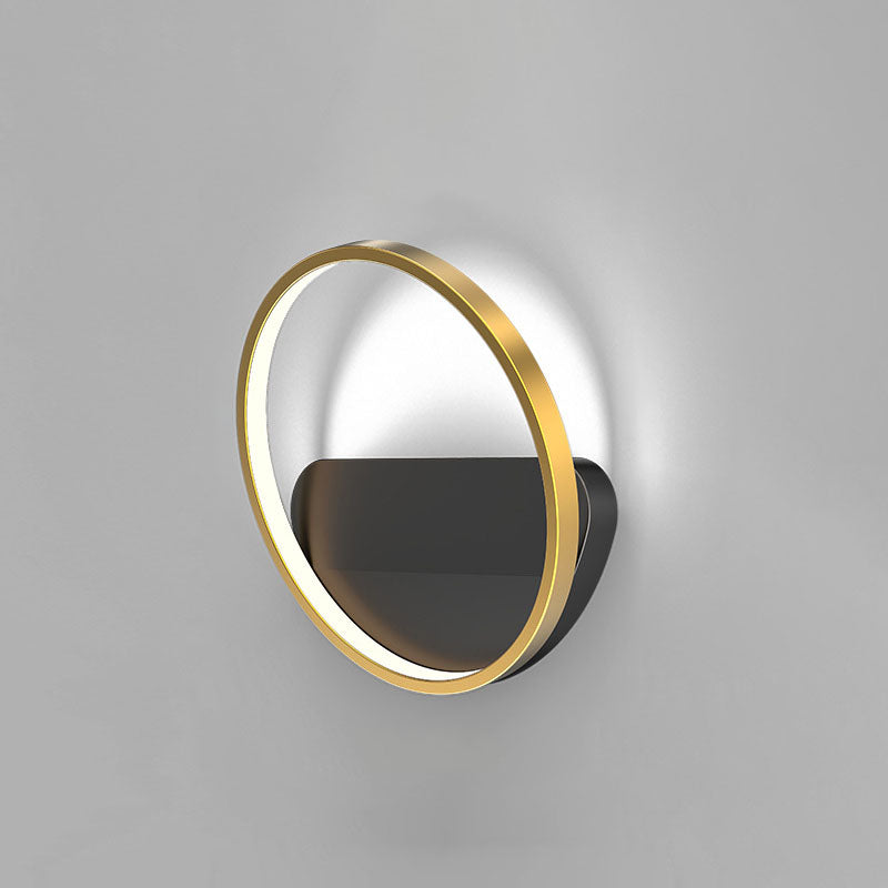 Modern Minimalist LED Wall Lamp Metal Geometric Wall Light with Acrylic Shade