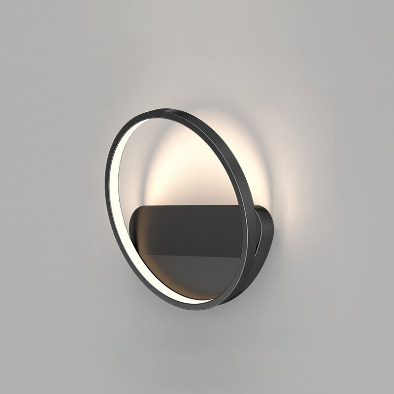 Modern Minimalist LED Wall Lamp Metal Geometric Wall Light with Acrylic Shade