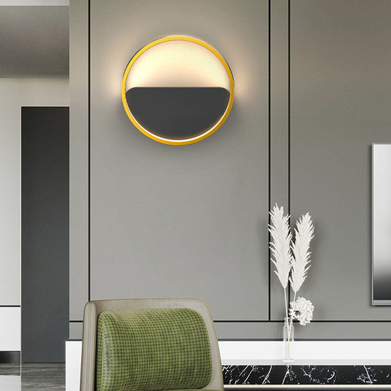 Modern Minimalist LED Wall Lamp Metal Geometric Wall Light with Acrylic Shade
