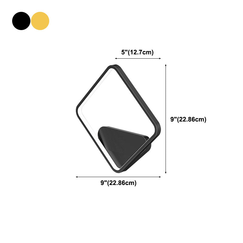 Modern Minimalist LED Wall Lamp Metal Geometric Wall Light with Acrylic Shade