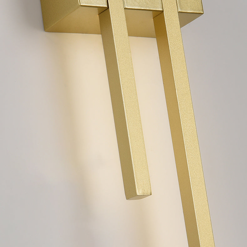 Metal LED Wall Lamp in Modern Minimalist 2-Light Linear Wall Sconce for Bedroom