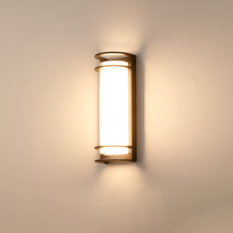Modern Minimalist LED Wall Lamp Metal Geometric Wall Sconce in Black