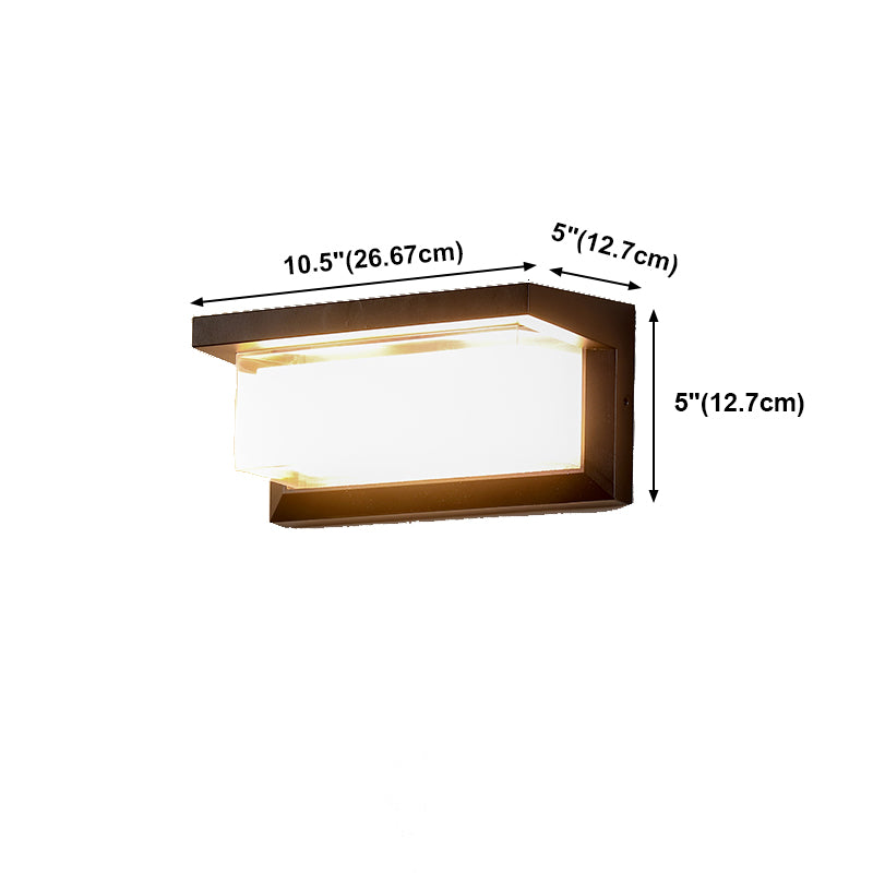 Modern Minimalist LED Wall Lamp Metal Geometric Wall Sconce in Black