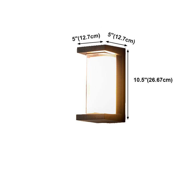 Modern Minimalist LED Wall Lamp Metal Geometric Wall Sconce in Black