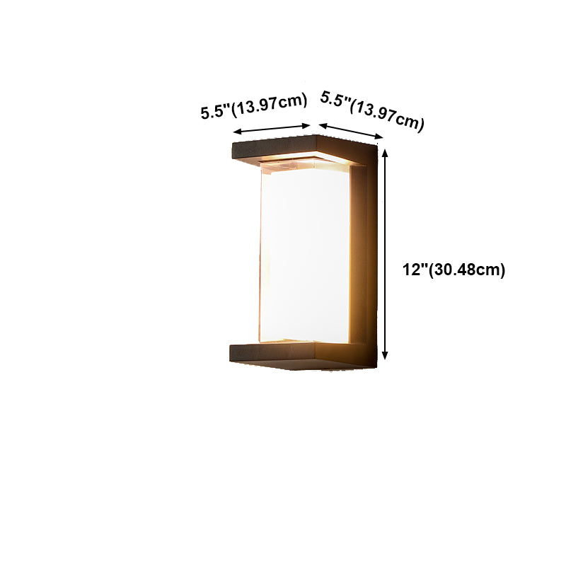 Modern Minimalist LED Wall Lamp Metal Geometric Wall Sconce in Black