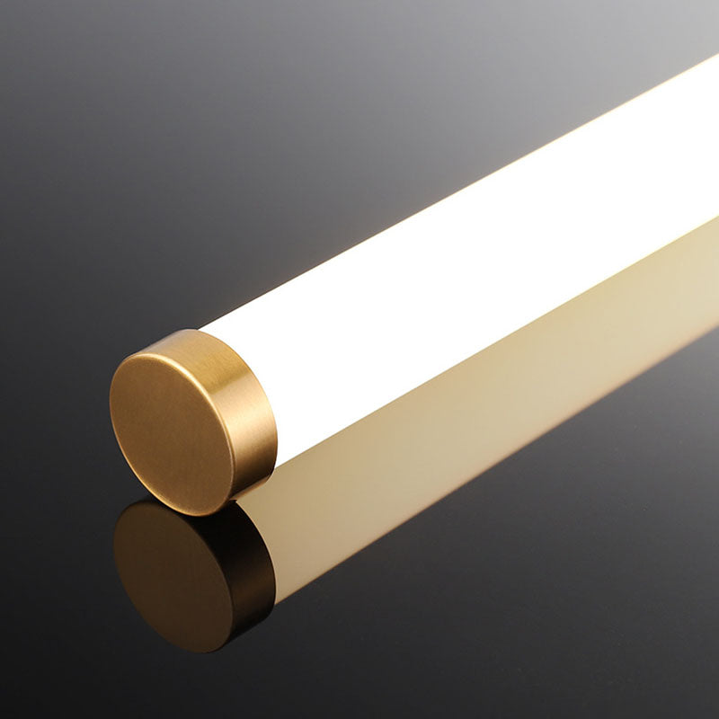 Modern Minimalist LED Wall Light Metal Linear Vanity Wall Light in Gold