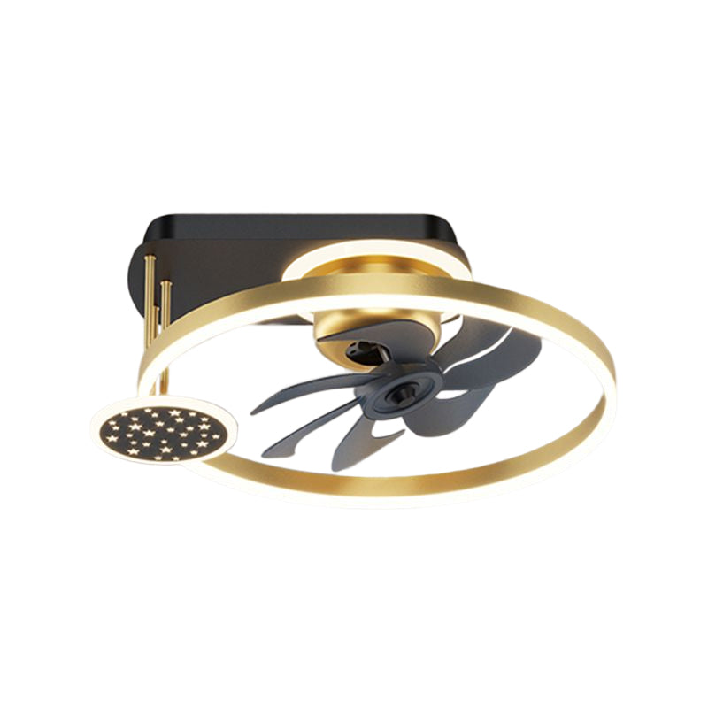 Multi Light Ceiling Fan Light Modern Style Metal Ceiling Fan Light for Children's Room