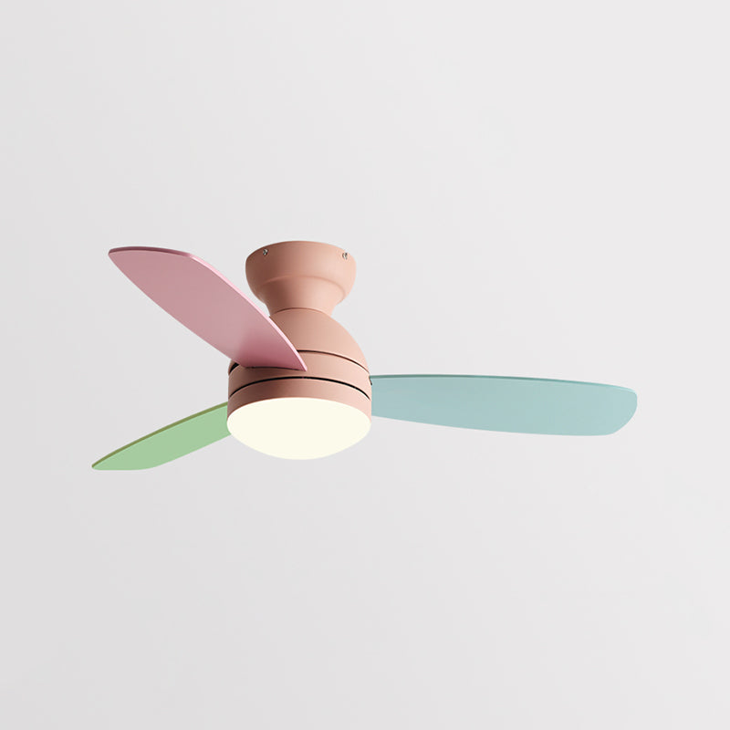 1 Light Ceiling Fan Lamp Modern Style Metal Ceiling Fan Lighting for Children's Room