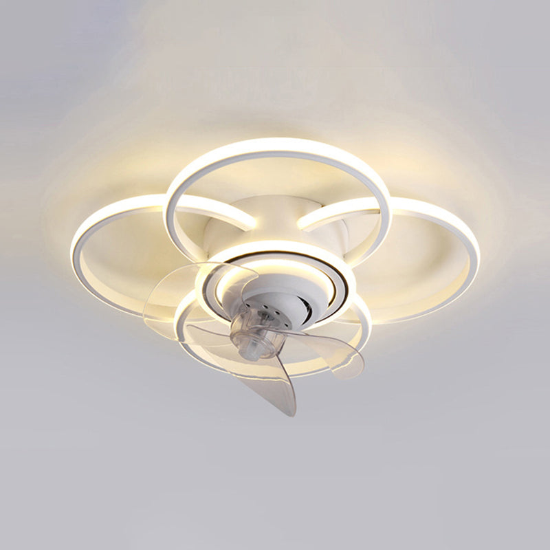 Metal Round Shape Ceiling Fans Light Modern Style 5-Lights Ceiling Fan Light