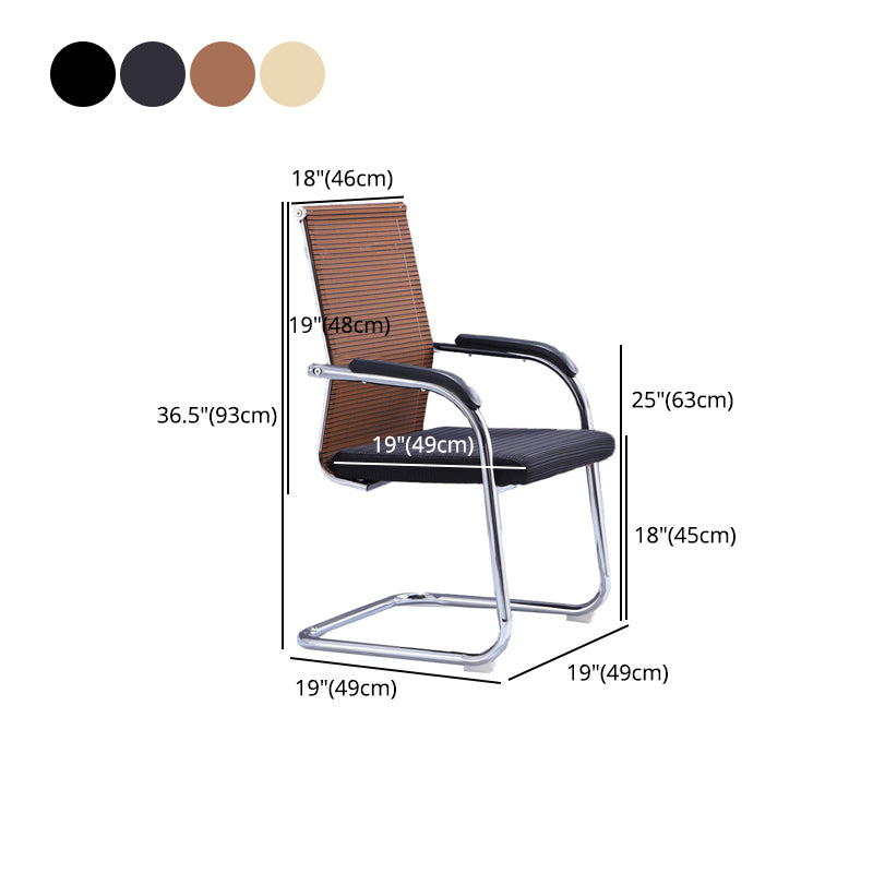 Silver Metal Modern Chair Mid-Back and High Back Breathable AirGrid Conference Chair