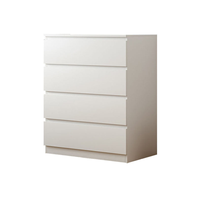 Modern White Wood Chest Bedroom Storage Chest with Mute Rail