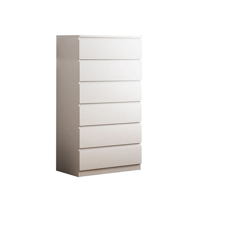 Modern White Wood Chest Bedroom Storage Chest with Mute Rail