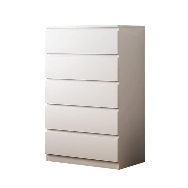 Modern White Wood Chest Bedroom Storage Chest with Mute Rail