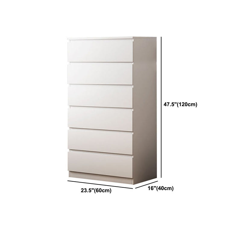 Modern White Wood Chest Bedroom Storage Chest with Mute Rail