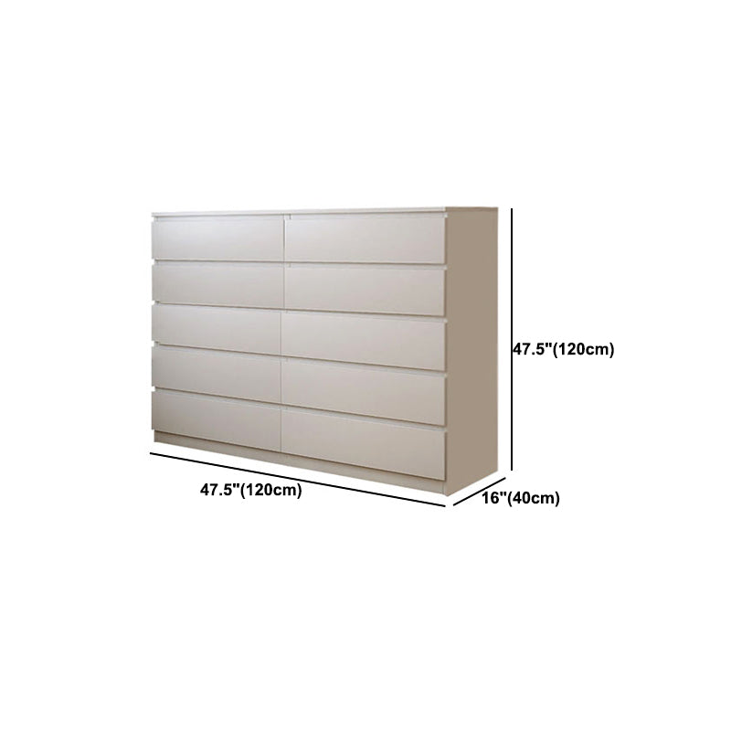 Modern White Wood Chest Bedroom Storage Chest with Mute Rail