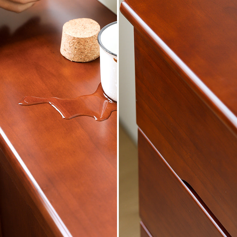 Modern Solid Wood Chest Bedside Storage Chest with Drawers and Doors