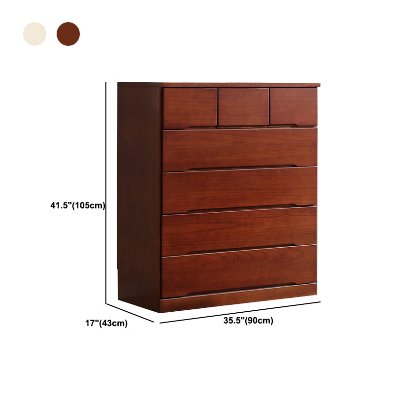 Modern Solid Wood Chest Bedside Storage Chest with Drawers and Doors