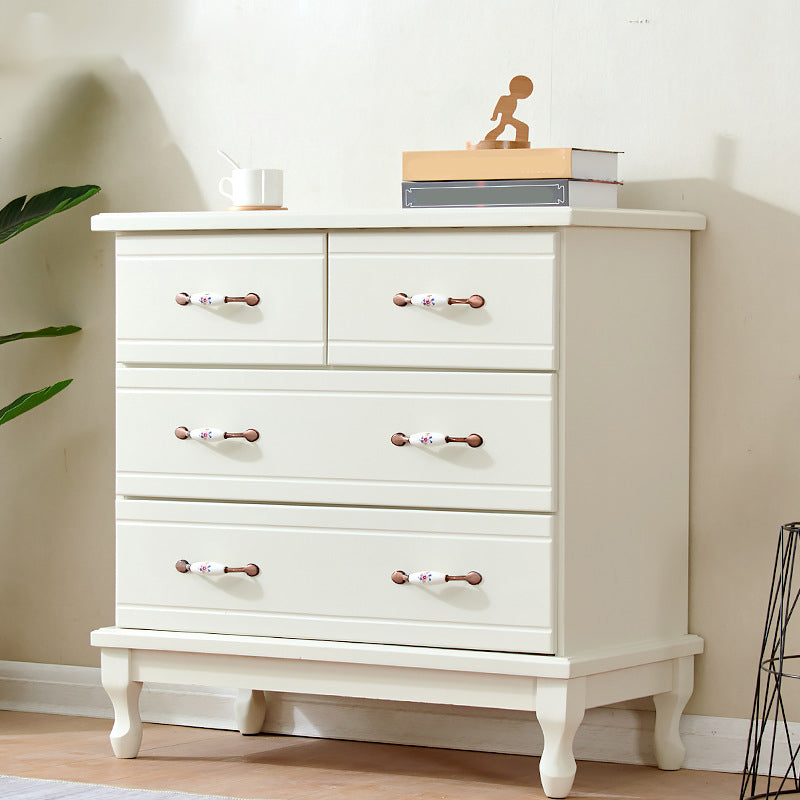 Modern Style Wooden Chest Bedside Storage Chest with Ceramic Handle