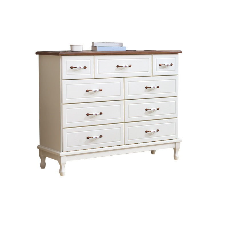 Modern Style Wooden Chest Bedside Storage Chest with Ceramic Handle
