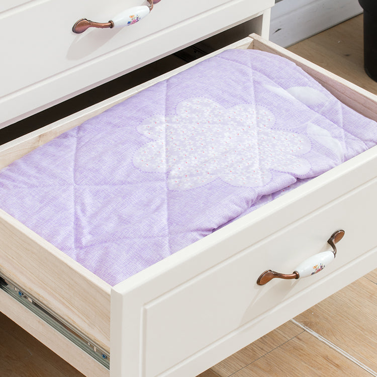 Modern Style Wooden Chest Bedside Storage Chest with Ceramic Handle