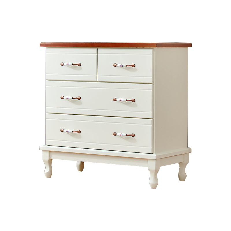 Modern Style Wooden Chest Bedside Storage Chest with Ceramic Handle