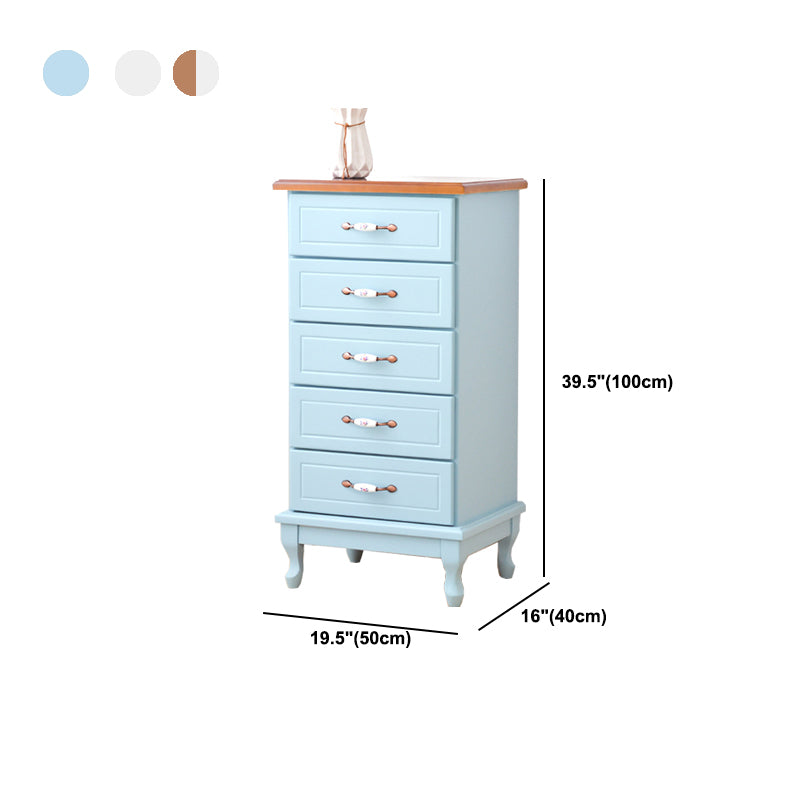 Modern Style Wooden Chest Bedside Storage Chest with Ceramic Handle