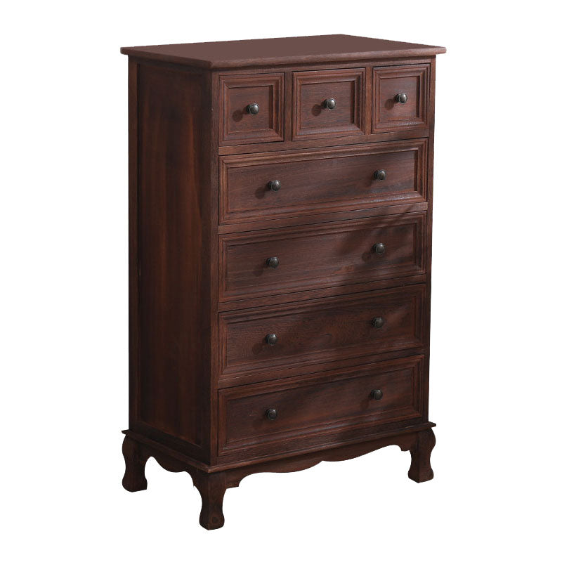 American Traditional Style Wooden Storage Chest Dresser Bedroom Storage Chest