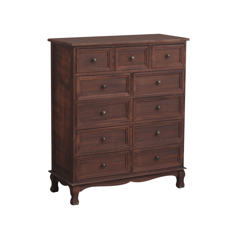 American Traditional Style Wooden Storage Chest Dresser Bedroom Storage Chest