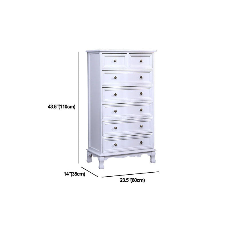 American Traditional Style Wooden Storage Chest Dresser Bedroom Storage Chest