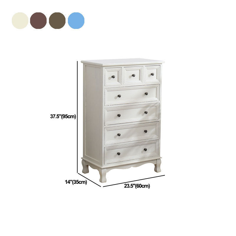 American Traditional Style Wooden Storage Chest Dresser Bedroom Storage Chest