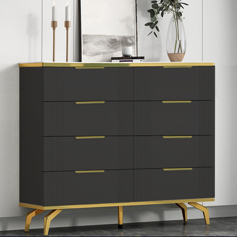 Living Room Storage Chest Dresser Glam Style Storage Chest with Drawers