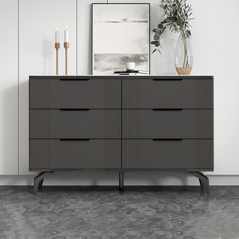 Living Room Storage Chest Dresser Glam Style Storage Chest with Drawers