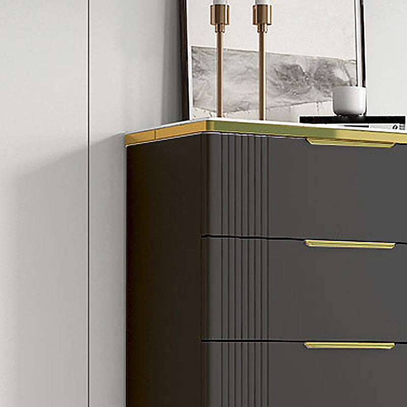 Living Room Storage Chest Dresser Glam Style Storage Chest with Drawers