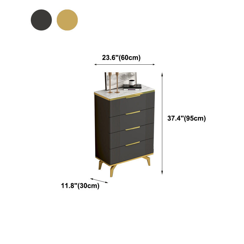 Living Room Storage Chest Dresser Glam Style Storage Chest with Drawers