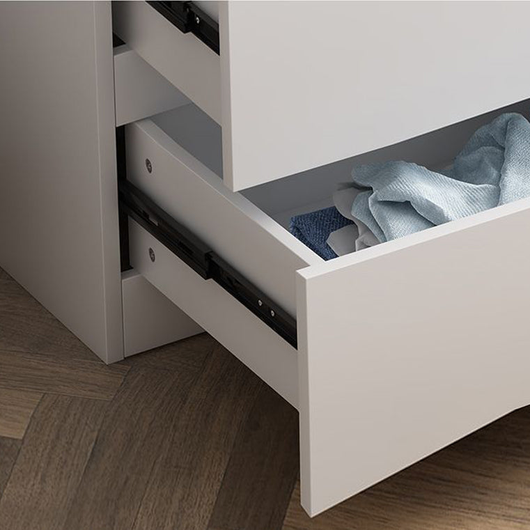 Bedroom Storage Chest Dresser Modern Style White Storage Chest with Drawers