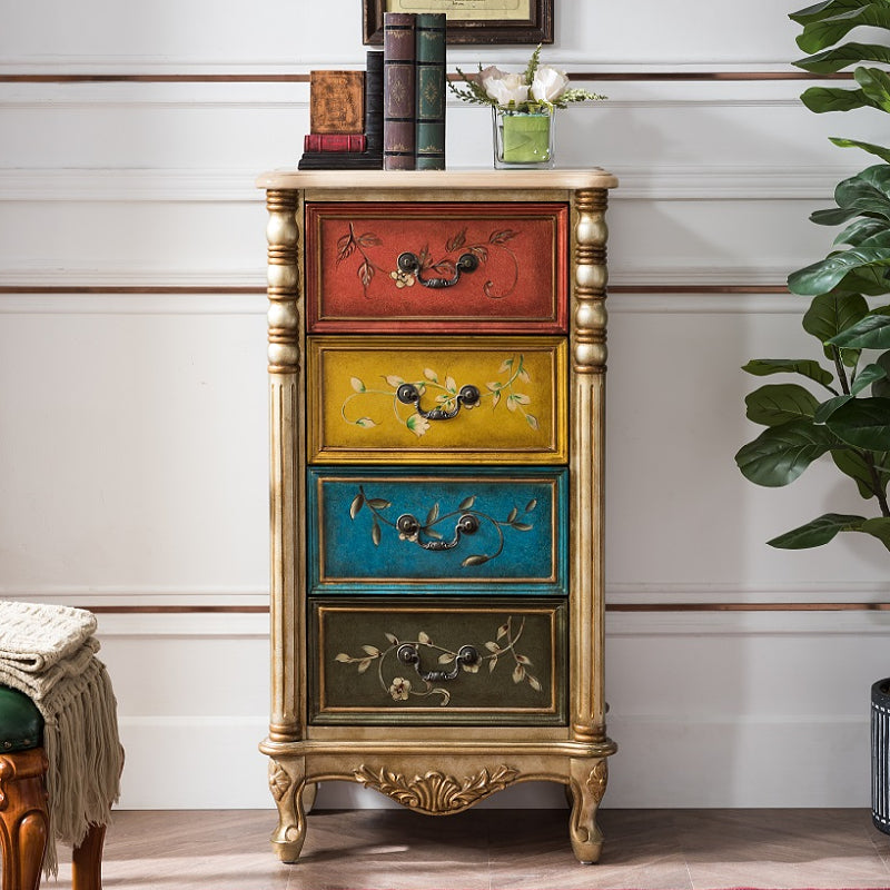 Traditional Solid Wood Lingerie Chest Vertical Storage Chest with 3 / 4 Drawers