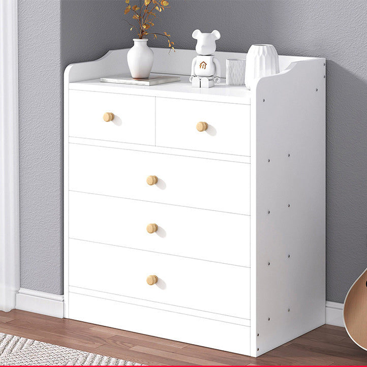 Modern Wooden Chest Bedroom Vertical Storage Chest with 4 / 5 / 6 Drawers