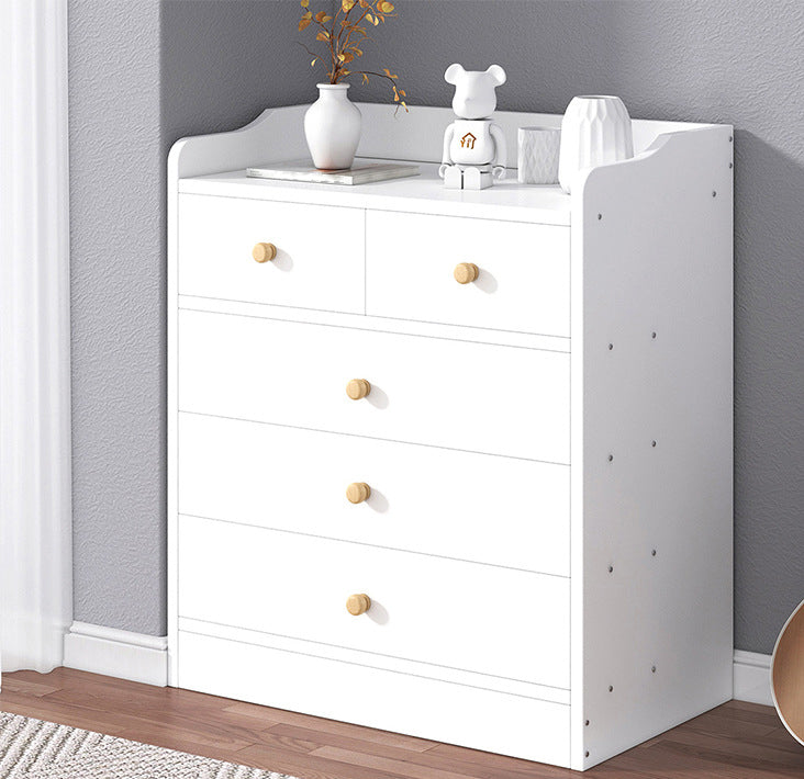 Modern Wooden Chest Bedroom Vertical Storage Chest with 4 / 5 / 6 Drawers