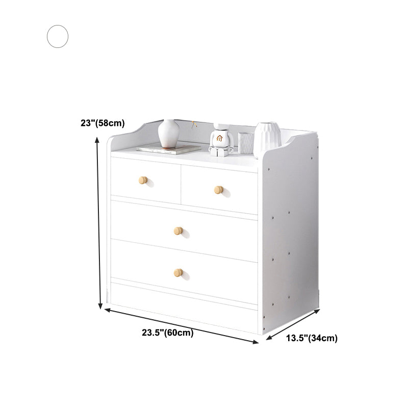 Modern Wooden Chest Bedroom Vertical Storage Chest with 4 / 5 / 6 Drawers