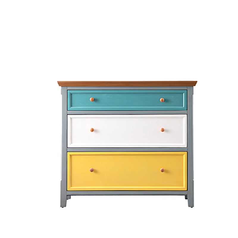 Traditional Solid Wood Chest Bedroom Storage Chest with Multi Drawers